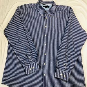 Mens TOMMY HILFIGER XXL Striped Blue shirt B5